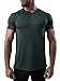 Produktbild Satire Gym Fitness Shirt als Activewear für Herren - Sport Shirts Männer & Trainingshirt als Fitness-Bekleidung- Gym Shirt als Kurzarm Sportbekleidung (Dunkelgrün, S)