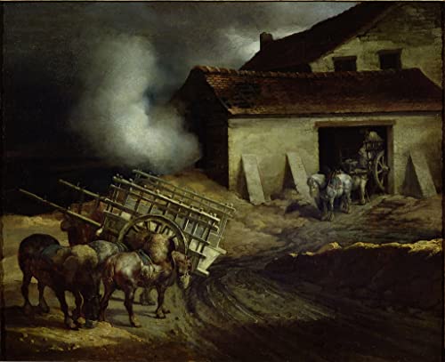 Affiche toile Théodore Géricault Le Four à la Plâtrerie pour déco murale salon 60x90cm