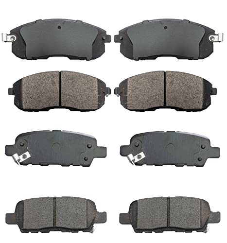 EXPPOWER Front & Rear Ceramic Brake Pads Replacement for 2007-2010