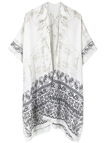 Image of Spicy Sandia Kimonos for Women Floral Beach Cover Up Loose Swimsuit Bathing Suit Coverup Cardigan for Summer Swimwear