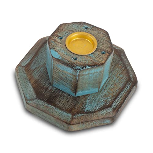 Wooden Incense Stick & Cone Burner Holder Tower Large Organic Eco Friendly Ash Catcher Agarbatti Holder Rustic Style Hand Carved for Meditation Yoga Aromatherapy Home Fragrance Products by The Great Indian Bazaar - Image 8