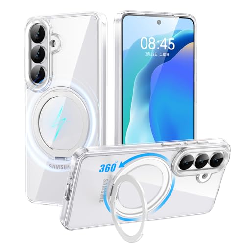 �y�ČRMIL�K�i�EMagsafe�Ή��zGalaxy S26 �p �P�[�X MagSafe�Ή� �����O 360°��]�X�^���h�@�\ �c�����Ή� �N���A ���΂ݖh�~ ���C�����X�[�d �����Y�ی� �ϏՌ� �g�уJ�o�[ �M�����N�V�[ S26 �J�o�[ �}�O�l�b�g���� �ԍ�