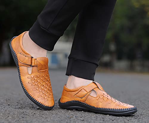 Image of AADI Men's Synthetic Leather Outdoor Casual Sandals & Floaters