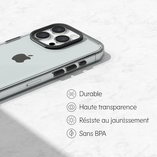 Coque iPhone 15 transparente pour le quotidien avec motif chat - 5