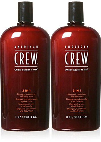 American Crew 3-in-1 Shampoo and Conditioners, 33.8 Fluid Ounce 2pk