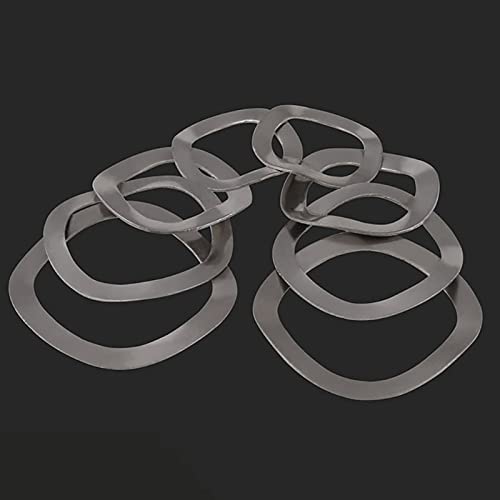 304 Stainless Steel Three Wave Washers Spring Washer M3 M4 M5 M6 M8 M10 M12-M41 - (Inner Diameter: M41x51x0.5, Color: 20pcs)