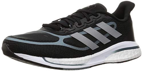 adidas Supernova + Mens Running Trainers Sneakers (UK 6.5 US 7 EU 40, Black Silver Blue FX6658)