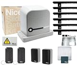 NICE ROBUS KIT 600 24V PER CANCELLI SCORREVOLI FINO A 600 KG CON 6MT CREMAGLIERA RBS600BDKCE