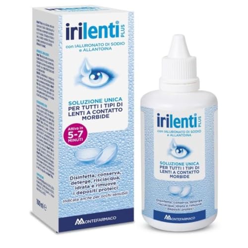 Irilenti Plus Soluzione Unica tutti i tipi di Lenti a Contatto Morbide, 100ml