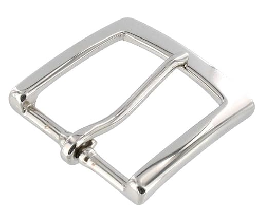 T3465 1 1/2" Nickel Plate, Heel Bar Buckle, Solid Brass-Ll #TOP3