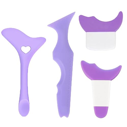 Miniatura 10 de Plantillas multifuncionales para delineador de ojos 4 piezas, juego de herramientas de maquillaje de ojos ayuda delineador de ojos + regla de