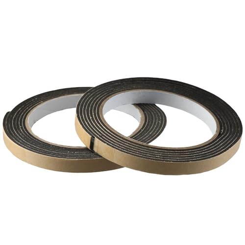 Fudeshe 2Pcs Strips for Gas Cooker Gap,Self Adhesive Foam Sealing Tape Strip,Car Speaker Sealing Tape,Insulation Foam Gasket Tape,Sponge Rubber Junction Box Sealing Tape