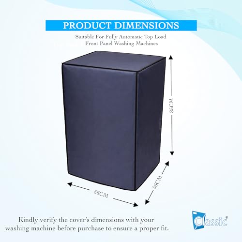 Image of Classic Top Load Washing Machine Cover Suitable For LG 6 Kg, 6.5 Kg, 7 Kg, Waterproof & Dustproof (56cmsX56cmsX85cms, Navy Blue)