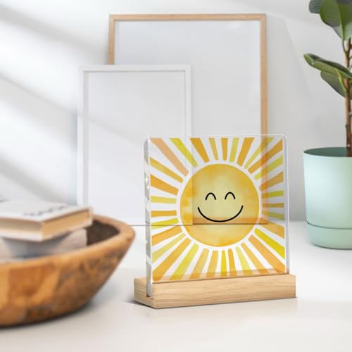 Image of Sun Decor Sunshine Gifts Inspirational Office Supplies Human Sunshine Gift Decor Sign Motivational Appreciation Gifts for Teacher Coworker Doctor Cubicle Accessories Home Table Decorations