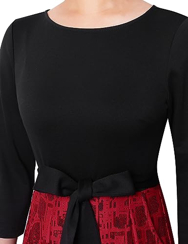 Image of VFSHOW Womens Work Business Casual Church Pockets Belted A-Line Midi Dress