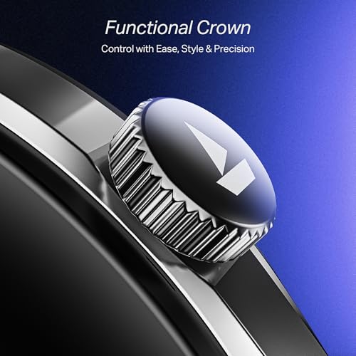 Image of boAt Lunar Discovery Pro, 1.39 inch Display, Premium Metal Build, Round Dial, Emergency SOS, Functional Crown, Multiple Sports Modes, HR,SpO2 & Sleep Tracking, Smart Watch for Men & Women (Sports Blue)