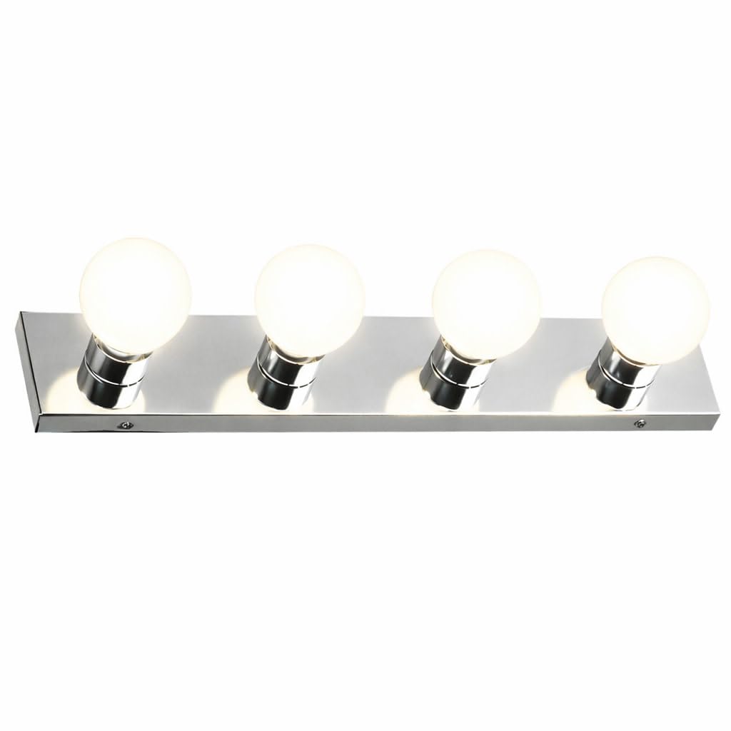 Design House Bande lumineuse contemporaine 4 lumières à intensité variable chrome poli salle de bain