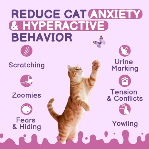Cat Calming Spray - Reduces Stress & Anxiety - Cat Pheromone Spray with Natural Ingredients - Reduce Scratching, Fighting, Peeing, Marking - for Home, Travel, Grooming, Vet Visits - 60ML Spray - Image 5
