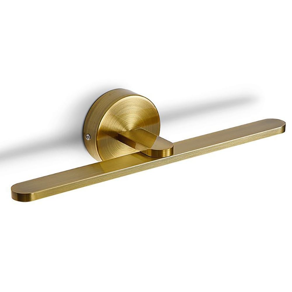 Lampada Specchio LED Moderna, Applique Bagno Orizzontale Minimalista Luce per Specchio Alluminio Lineare per Trucco Rasatura(Gold(4000K),50cm/19.68in)