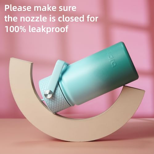 Image of BJPKPK Insulated Water Bottle, 15oz Stainless Steel with Straw Lid