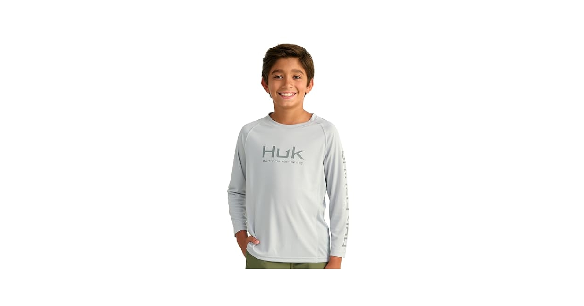 Huk Fishingフィッシングシャツ ブルー/ホワイト M （L） Huk Performance Pursuit Vented Long Sleeve Fishing Shirt