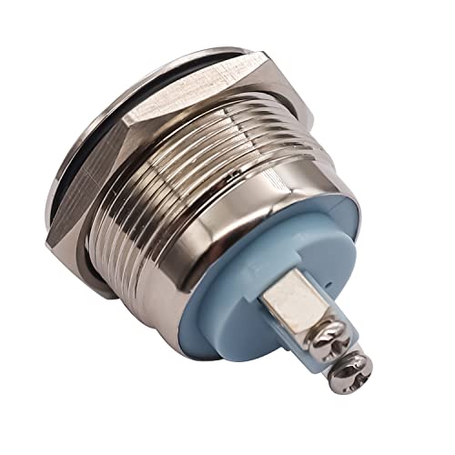 mxuteuk 22mm Momentary Push Button Switch Box Stainless Steel Metal 12V-24V DC 1 NO Flat Top Switch with Waterproof Switch Station G019 by mxuteuk - Used condition - Image 5