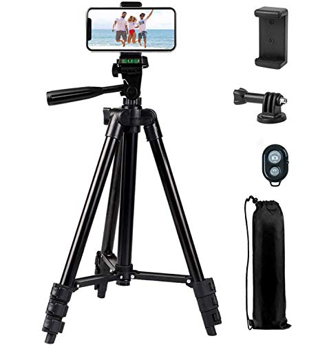 LINKCOOL Trípode para teléfono Trípode de cámara portátil de aluminio ligero de 42 