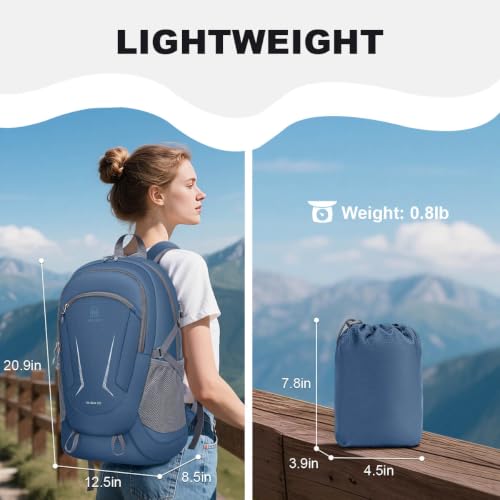 Image of MIYCOO Backpack - Ultra Lightweight Packable Backpack for Travel Camping, Hiking Back Pack Waterproof Foldable Daypack for Men Women Blue