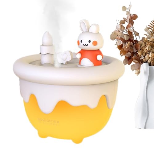 Humidificadores para dormitorio, humidificador, forma de tarta de conejo, luz que cambia de color, humidificador - Difusor humidificador portátil, humidificador de viaje de 3 unidades Humidificadores para dormitorio, humidificador, forma de tarta de conejo, luz que cambia de color, humidificador - Difusor humidificador portátil, humidificador de viaje de 3 unidades