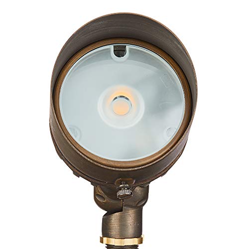 Volt G4 Infiniti 12V Cast Brass 2700K Integrated Led Outdoor Spotlight (500 Lumens) #TOP4