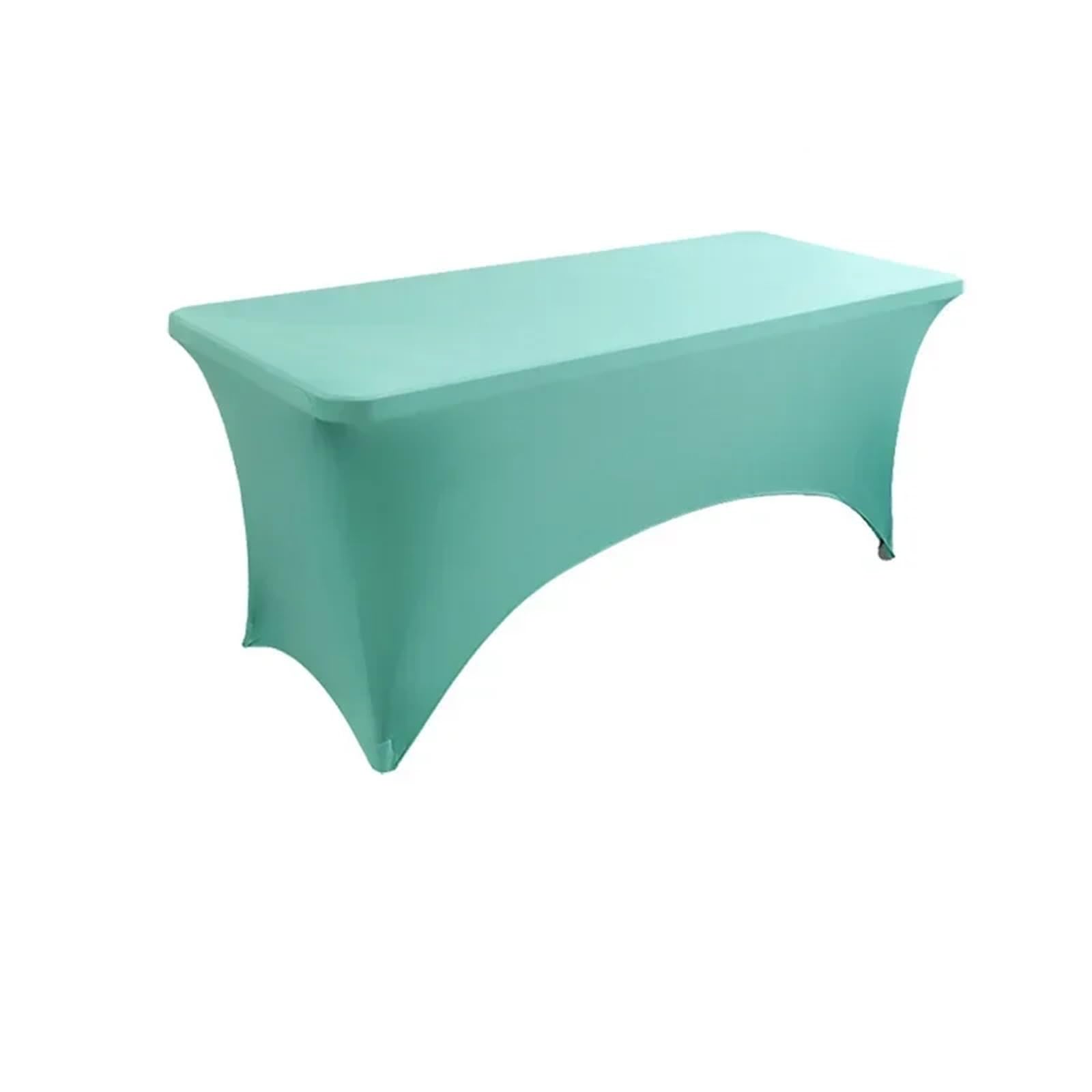 SUBLXPoten Cocktail Table Cover 6FT Spandex Tablecloth High Stretch Wedding Hotel Birthday Table Cover for 4ft 5ft 6ft 8ft Folding Cocktail(Daphne Blue,5FT (152x75x75cm))