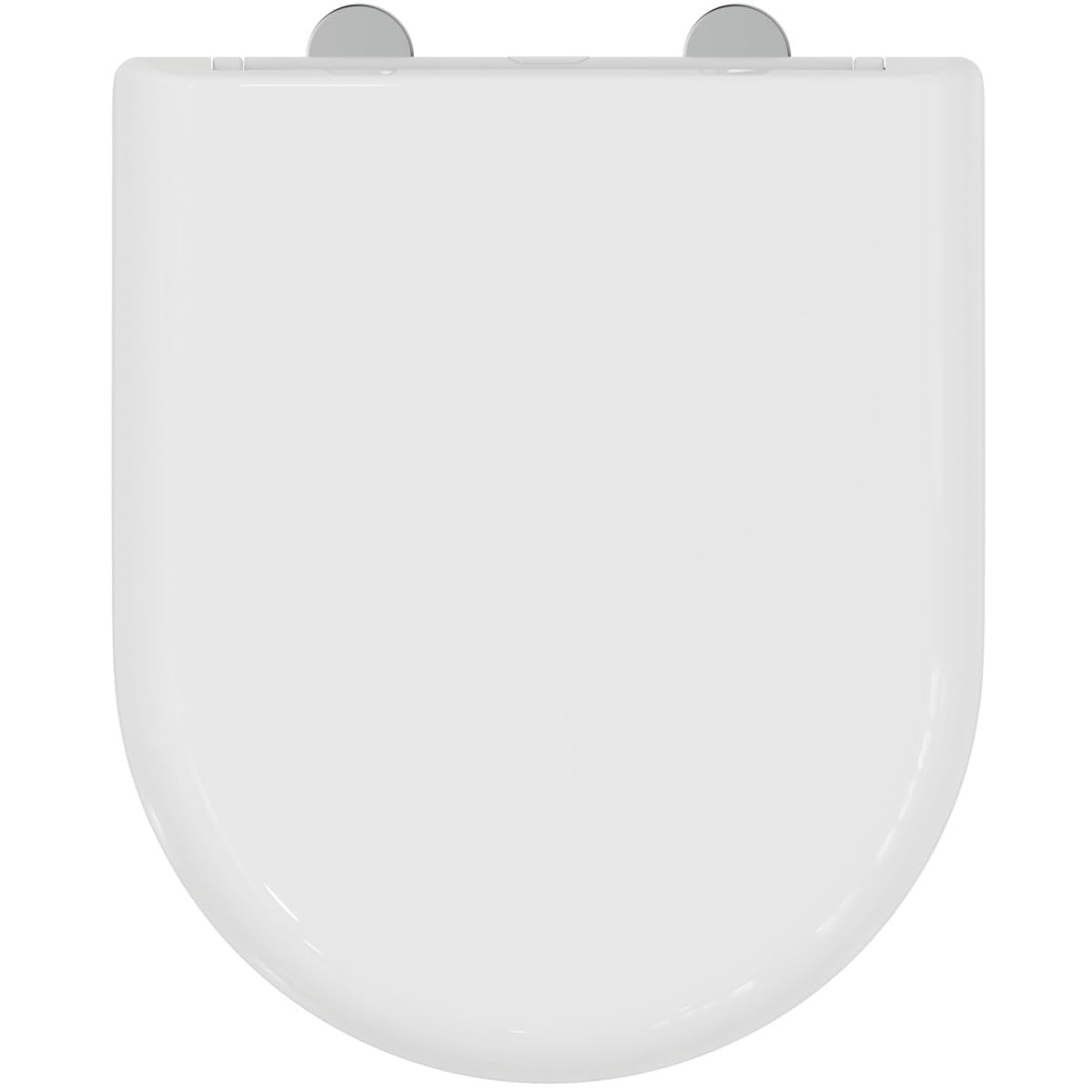 Ideal Standard Exacto asiento WC envolvente, diseño en D – Blanco (Alpin) | Asiento extraíble con cierre suave Softclose, UV09001
