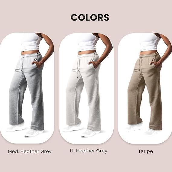 Common Stitch 3 Pack Sweatpants Women, Wide Leg Womens Sweatpants, Workout - Yoga Pants (Available in Plus) - Image 5