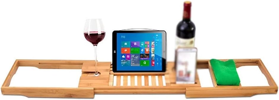 VIDI Bathtub Tray Spa Organizer Storage Rack Book Wine Tablet Phone Holder Bottom Bath Tub Shelves