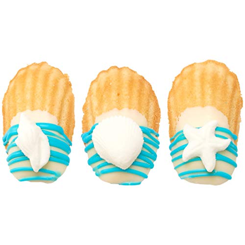 Oasis Supply Seashells and Starfish Sugar Decorations, 12 Count
