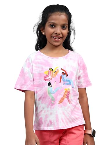 Image of Under Fourteen Only Girls Cotton Tops Collection - Round Neck, Crop Top, Full & Half Sleeve, Drop Shoulder, Ruffle Sleeve, Graphic Printed, Embroidered & Slub Knit Styles