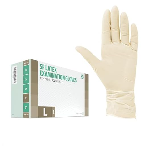 Latexhandschuhe 100 Stück Box (L, Weiß) Einweghandschuhe, Einmalhandschuhe, Untersuchungshandschuhe, Latex Handschuhe, puderfrei, unsteril, disposible gloves, white, Large