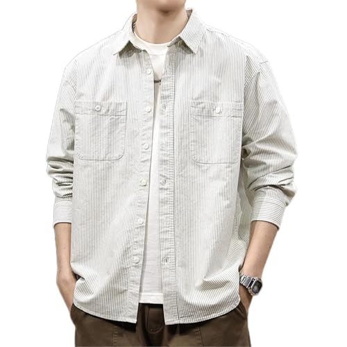 Chemise homme rayé style américain grande taille pour en finir avec l'inconfort