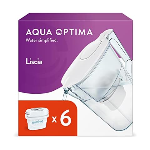 Aqua Optima Liscia Filter Jug with Evolve+ Cartridges Cover