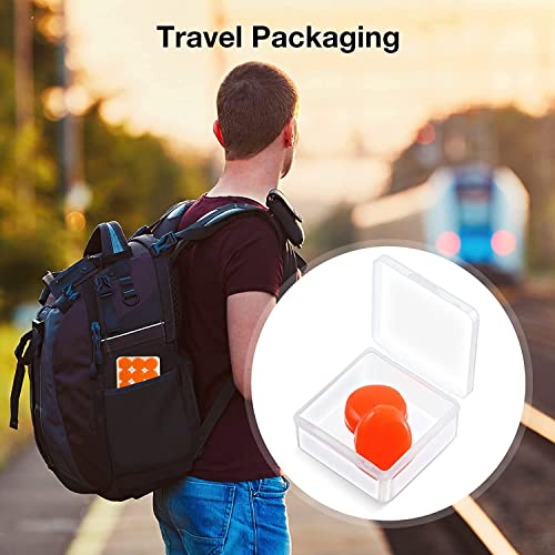 Image of AUGEN Reusable Soft Silicone Earplugs Waterproof Moldable Earplugs Noise Reduction Ear Plugs for Sleeping, Swimming, Travel, Studying, Working, 3 Pairs with Storage Box (White)