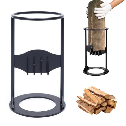 KUWUNG Astilladora de Leña Manual, Astilladora de Troncos, Cortadoras de Troncos Manual, Rajadora de Leña, Cortador de Leña, Wood Splitter para Chimenea Fogata Jardín Camping 27 x 14,5 x 13,7 cm