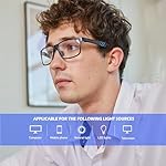 ANYLUV Blue Light Blocking Glasses Men Computer Gaming Glasses Lightweight Al-Mg Metal Anti Eyestrain Eye Protection - Image 2