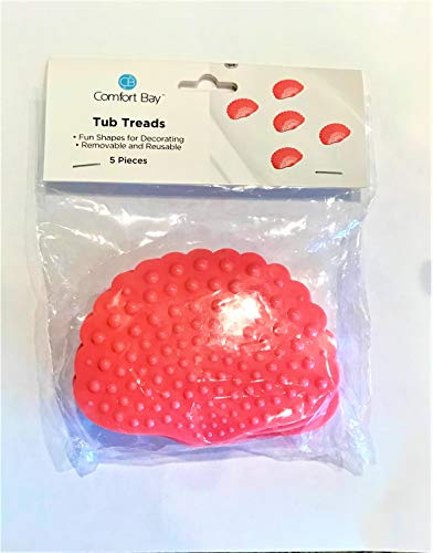 Non Slip Shell Bathtub Appliques with Suction Cups for Added Stability