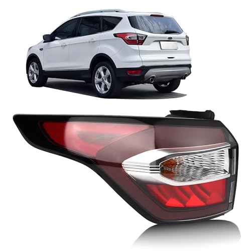 Ussbaye Tail Light Compatible with 2017 2018 Ford Escape S SE SEL Titanium Rear Taillights with Bulb and Harness Left Driver Side Tail lamp Assembly OE: GJ5Z13405C