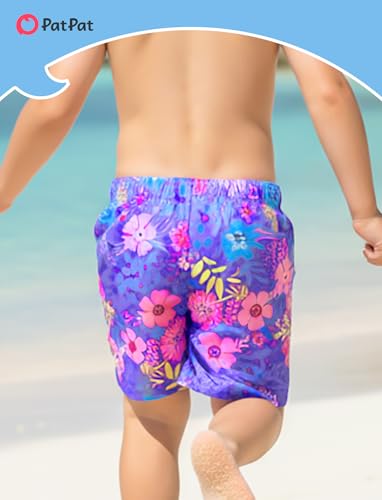 Image of PATPAT Family Matching Swimsuits: Mommy and Me One Shoulder Colorblock Bathing Suits One Piece Swimwear Sets