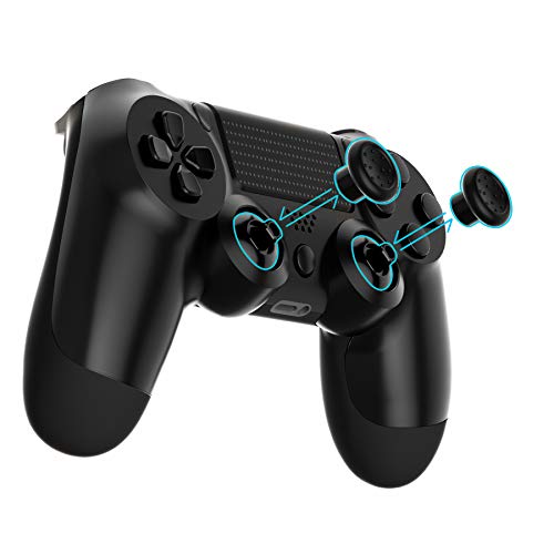 eXtremeRate Thumbsticks Kompatibel mit ps4 und Kompatibel mit ps5 Controller,ergonomischer Analogsticks Analog Sticks Aufsätze Ersatz für ps4 Joy Sticks für ps5-Schwarz[ThumbsGear]