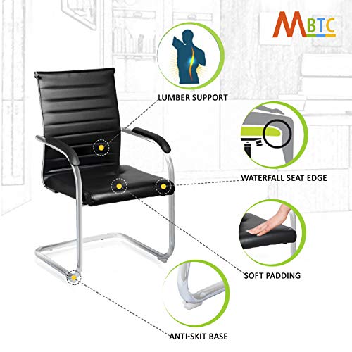 Image of MBTC Octave Office Executive Visitor Chair (Metal, Black)