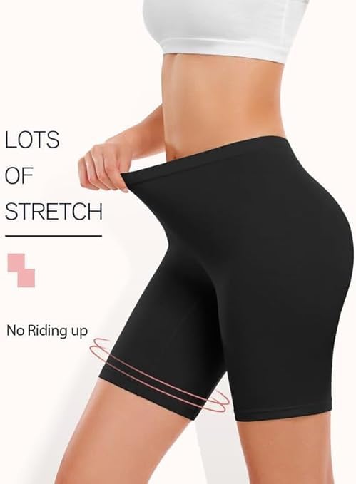 Image of TEXTREE Women's Cotton Boy Shorts Underwear Anti Chafing Soft Biker Short Plus Boy Shorts Panties Multicolor (Pack of 4)