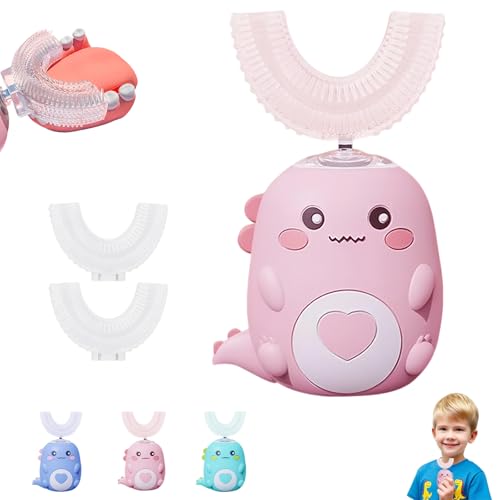 Xpwghap Dinobrush 01 Elektrische Kinderzahnbürste Rosa