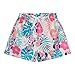 Disney Minnie Mouse Little Girls Hawaiian Button Down Shirt and Shorts Outfit Set Minnie Mouse Turquoise/Pink 6